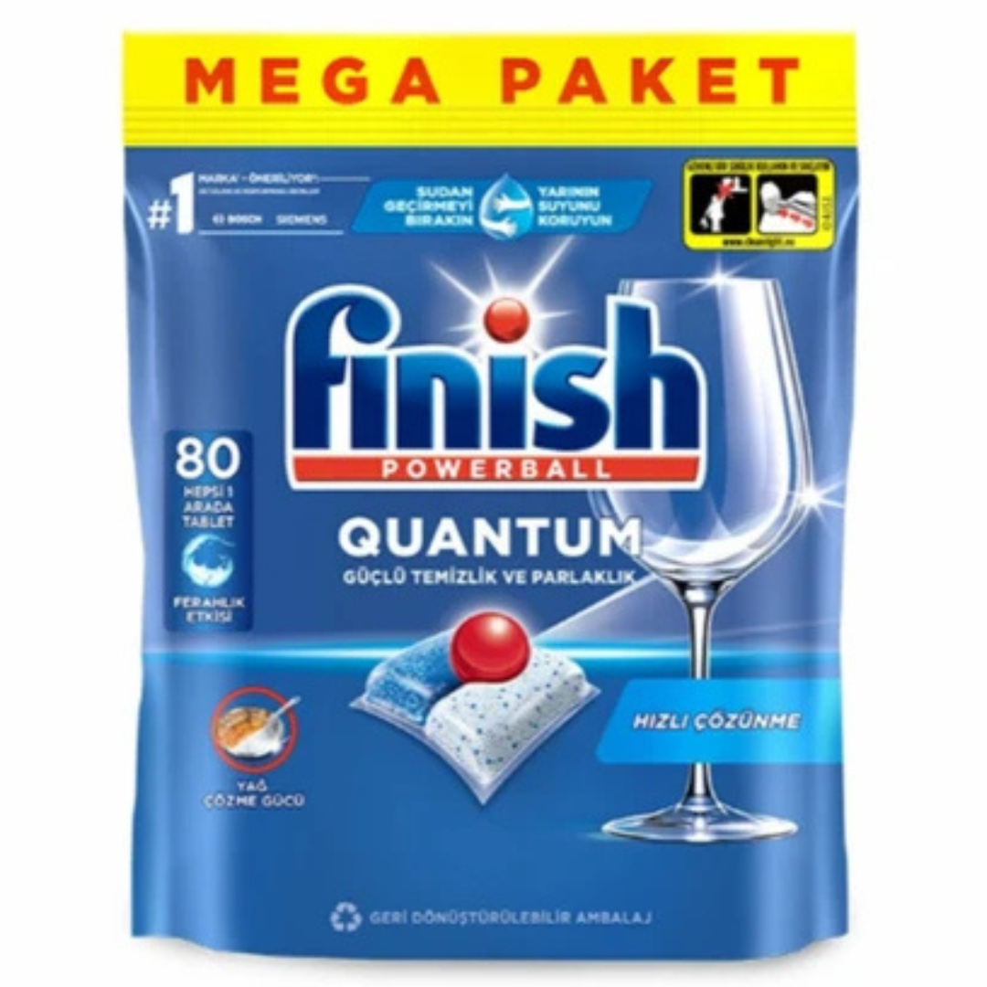 قرص ماشین ظرفشویی فینیش مدل کوانتوم Finish Quantum بسته 80 عددی