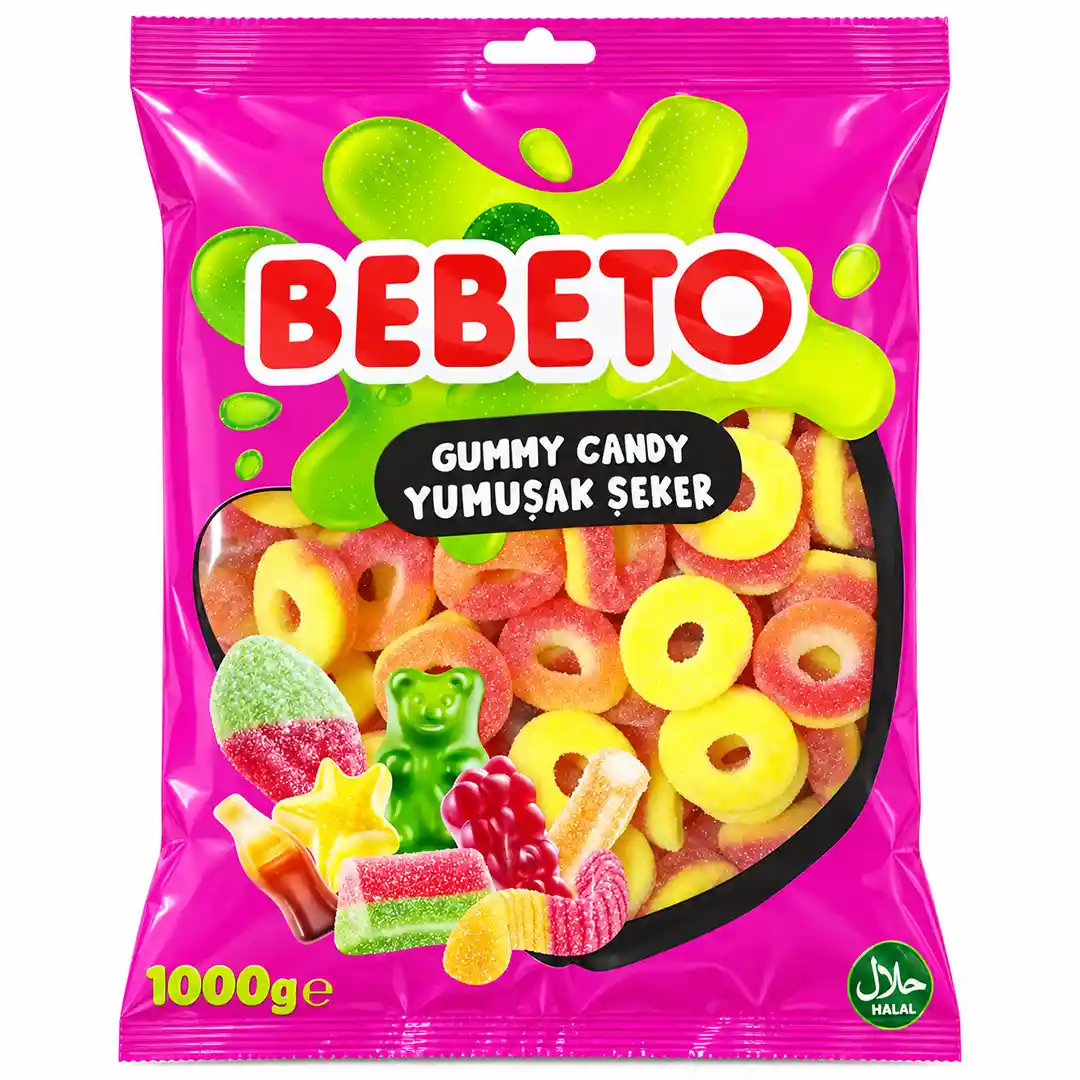 پاستیل ببتو مدل حلقه هلو شکری Bebeto بسته...