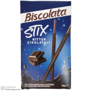 چوب شکلاتی استیکس بیسکولاتا Biscolata Stix طعم شکلات تلخ 38 گرم