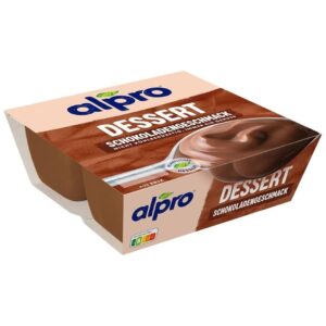 دسر بلژیکی آلپرو سویا طعم شکلاتی soy dessert chocolate بسته ۴ عددی