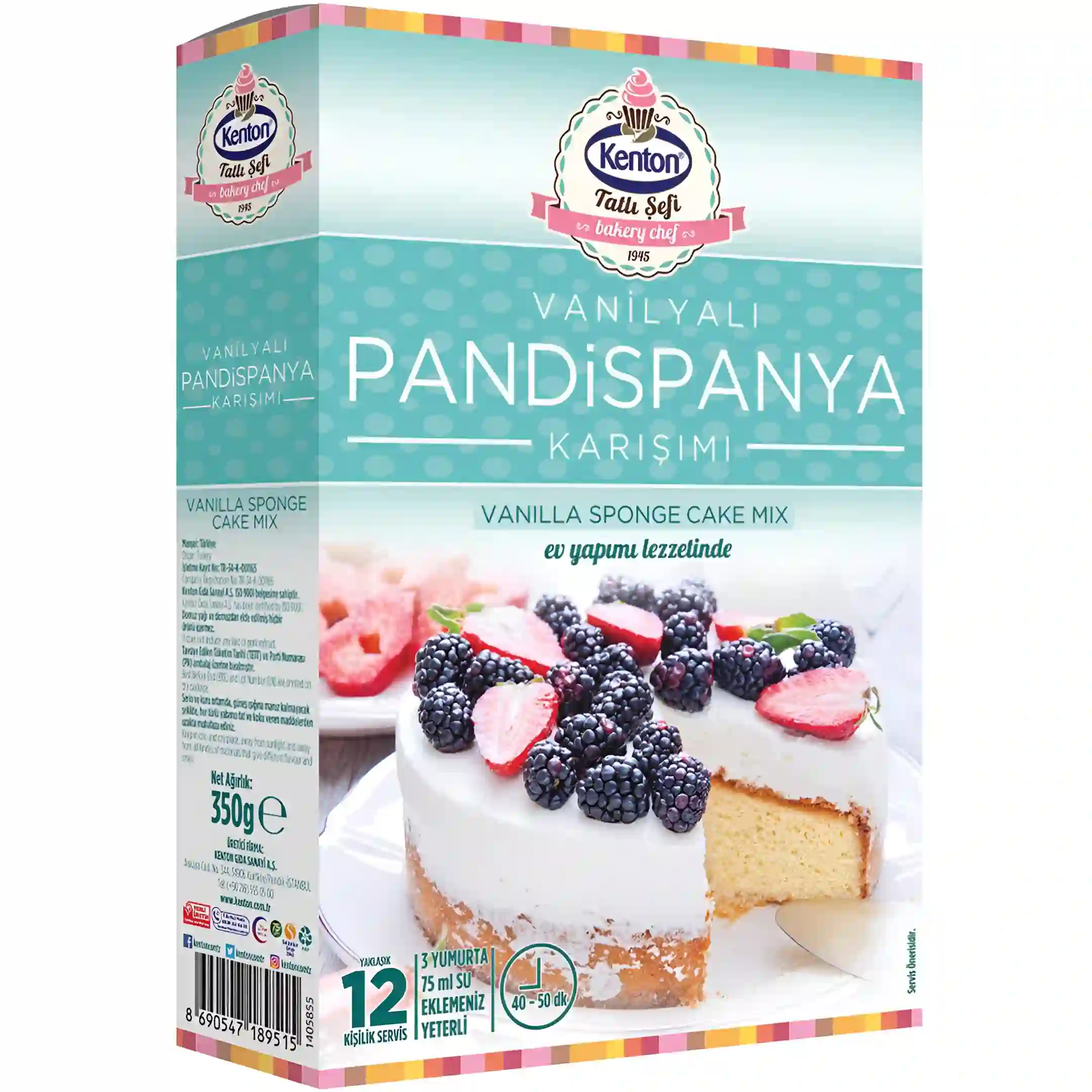 پودر کیک وانیلی پاندسپانیا کنتون Kenton Vanilyali Pandispanya...