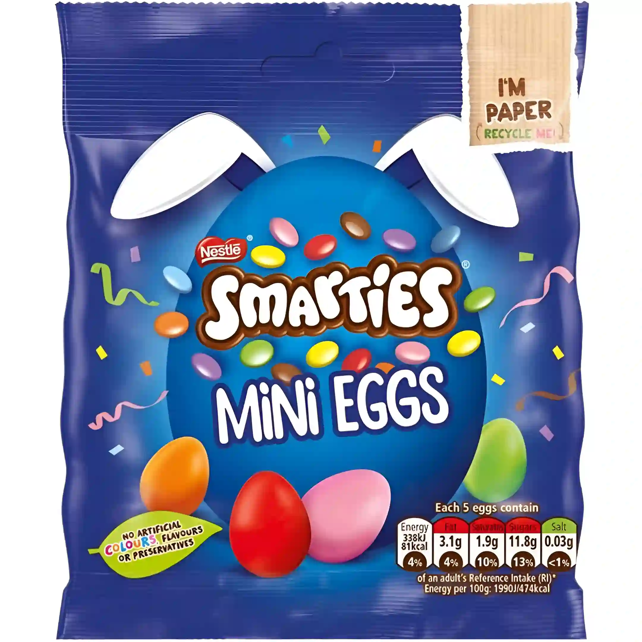 اسمارتیز شکلاتی تخم مرغی نستله مینی Nestle Mini Eggs وزن 80 گرم