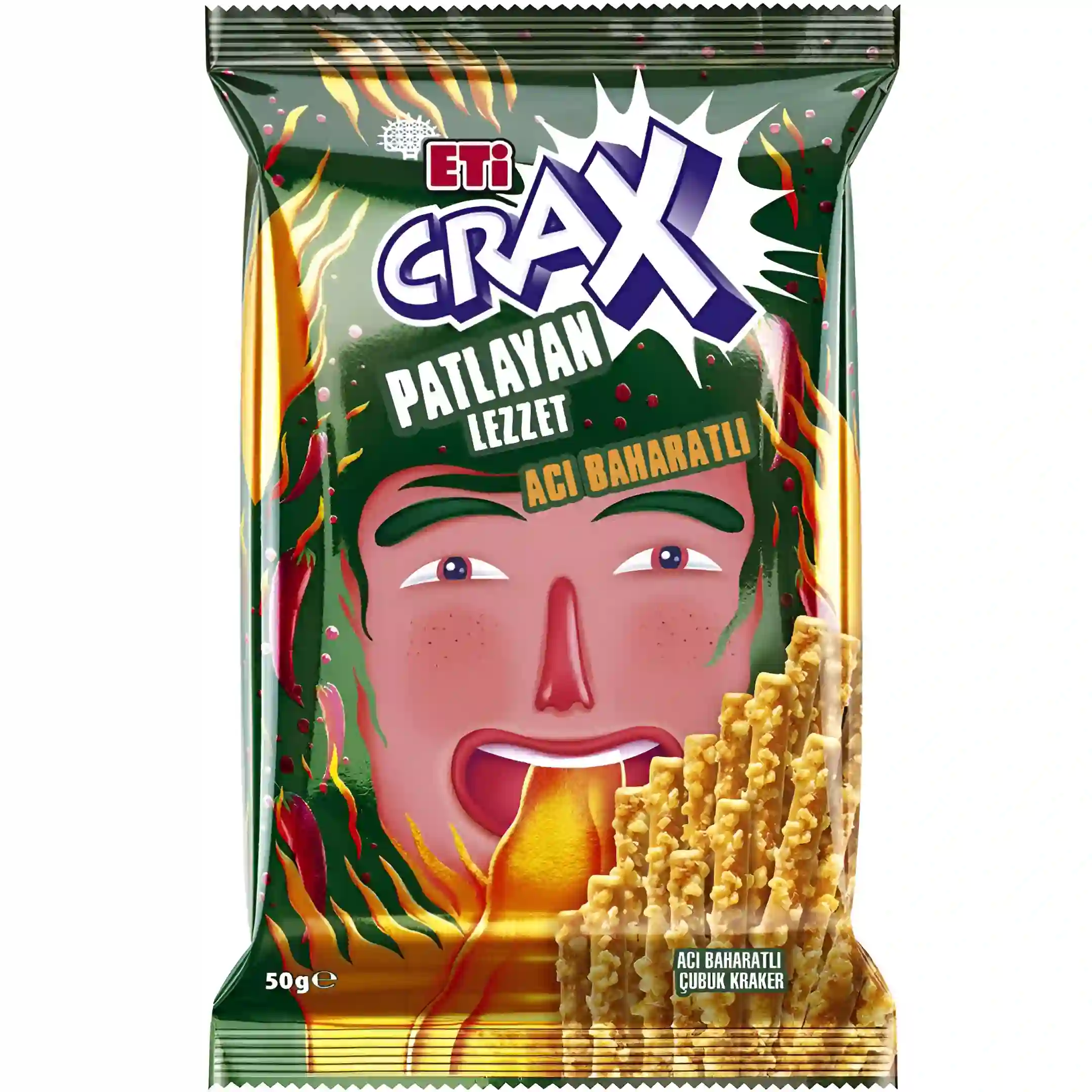 چوب شور فلفلی اتی کراکس Eti Crax Aci Baharatli وزن 50 گرم