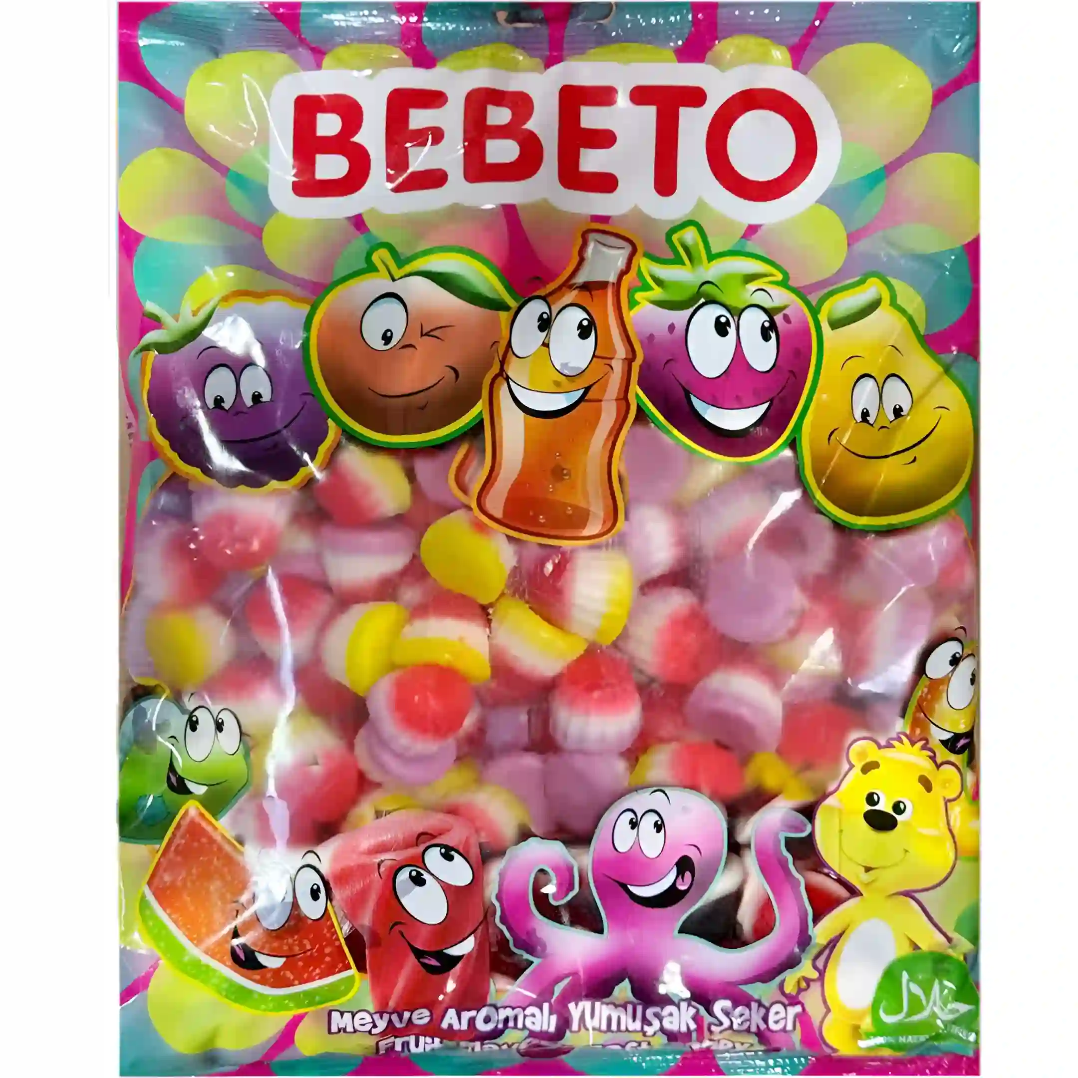پاستیل ببتو طرح کیک Bebeto بسته یک کیلویی