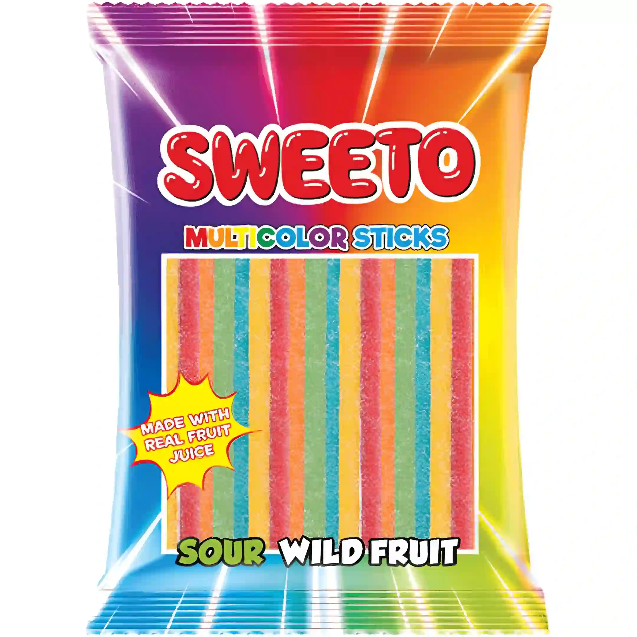 پاستیل لوله ای شکری سویتو با طعم میوه...