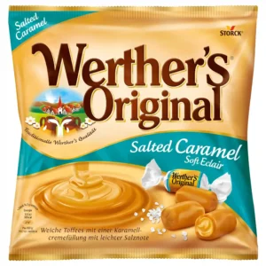 تافی شیری وردرز اورجینال اشتورک با مغز کرم کارامل نمکی Storck Werther's Original Salted Caramel وزن 180 گرم