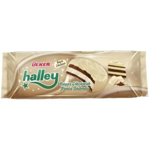 بیسکویت شکلاتی اولکر هالی با روکش شکلات سفید Ulker Halley وزن 210 گرم