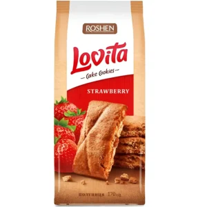 کوکی کیک لاویتا روشن با مغز توت فرنگی Roshen Lovita وزن 168 گرم