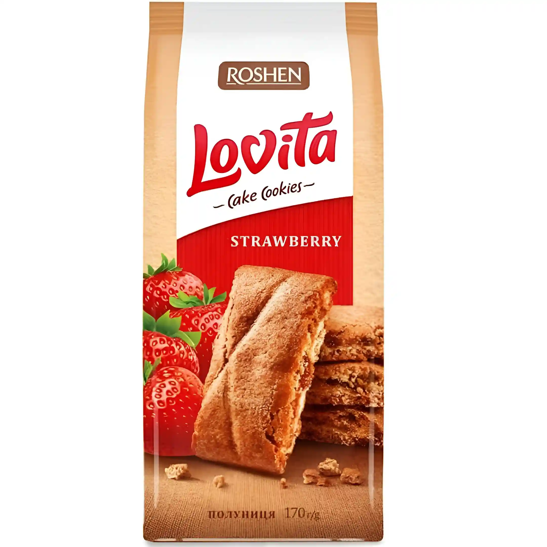 کوکی کیک لاویتا روشن با مغز توت فرنگی...