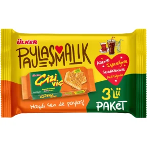 کراکر چیزی ویچ اولکر با کرم پنیری بسته 3 عددی Ulker Cizivic Peynirli وزن 246 گرم