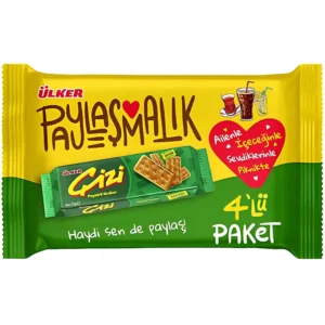 کراکر پنیری چیزی اولکر بسته 4 عددی Ulker Cizi Peynirli Kraker وزن 280 گرم