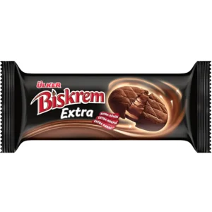 بیسکویت بیسکرم اکسترا اولکر با مغز کرم کاکائو Ulker Biskrem Extra وزن 184 گرم