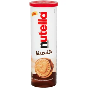 بیسکویت نوتلا با کرم شکلاتی استوانه‌ ای 12 عددی Nutella Biscuits وزن 166 گرم