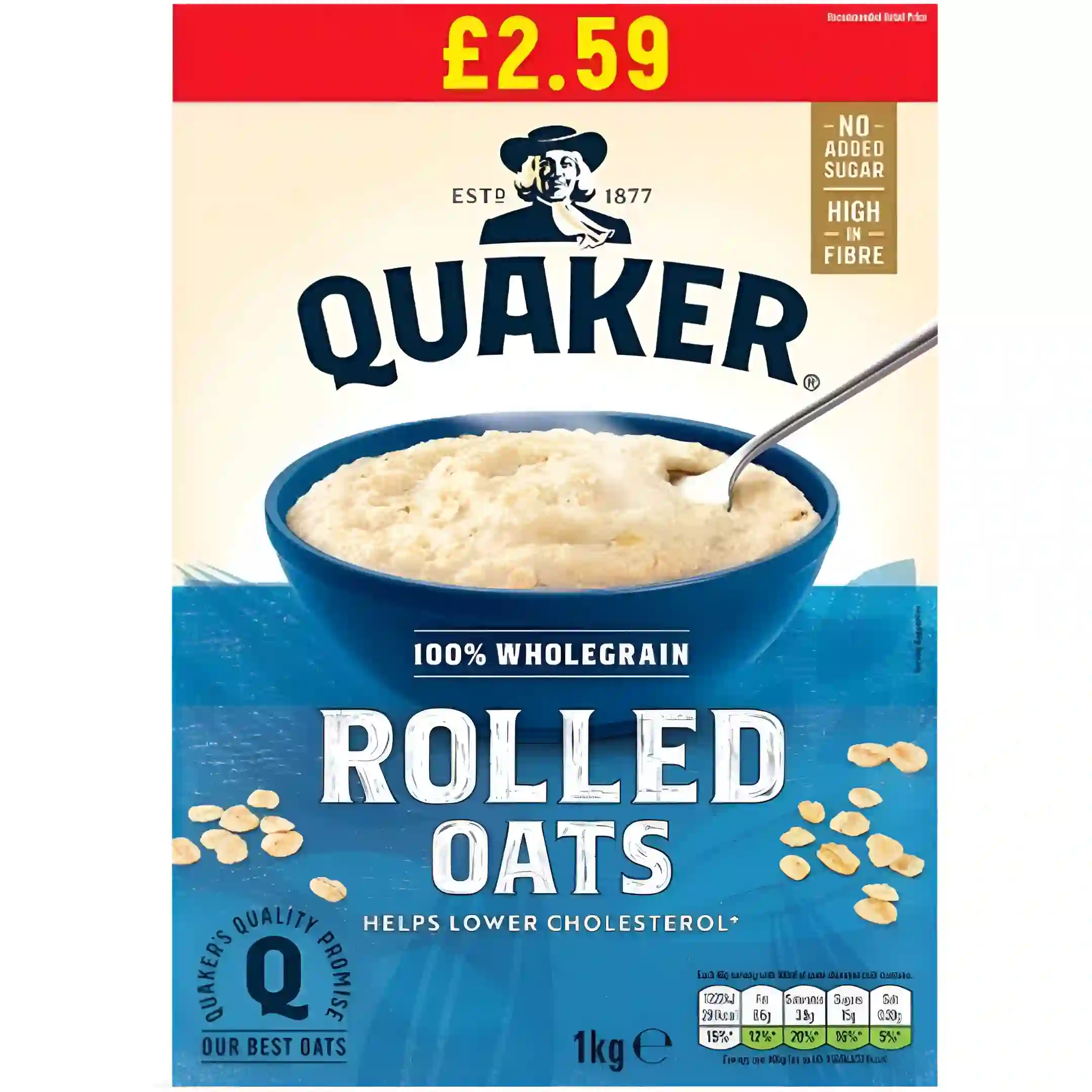 غلات بار کویکر جو دو سر رول شده...