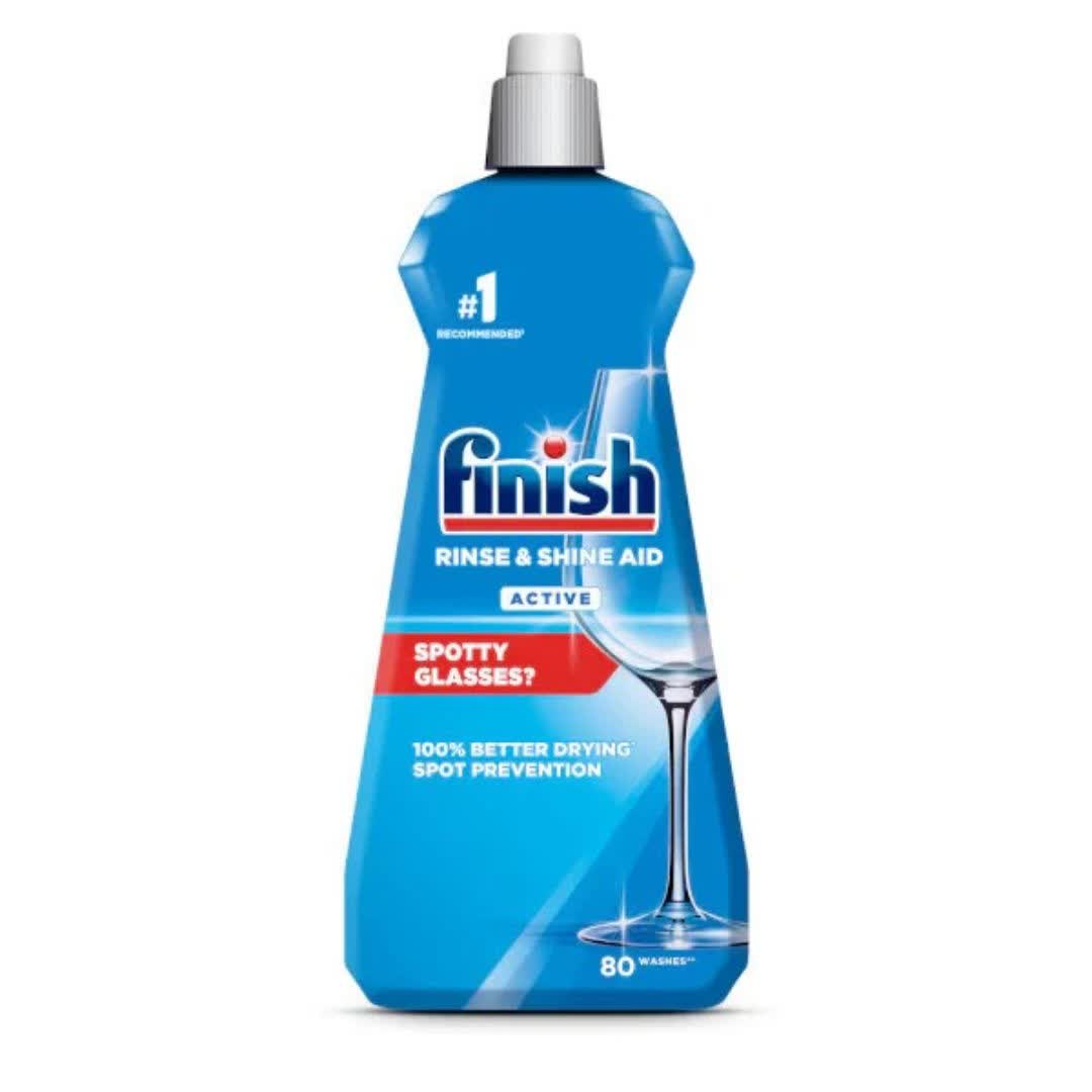 مایع جلادهنده ظرفشویی فینیش Finish RINSE & SHINE AID براق کننده 400 میل