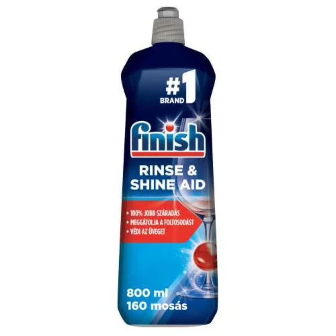 مایع جلادهنده ظرفشویی فینیش Finish RINSE & SHINE AID براق کننده 800 میل