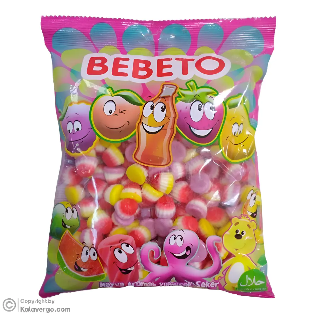 پاستیل ببتو Bebeto مدل کاپ کیک وزن 1000 گرم