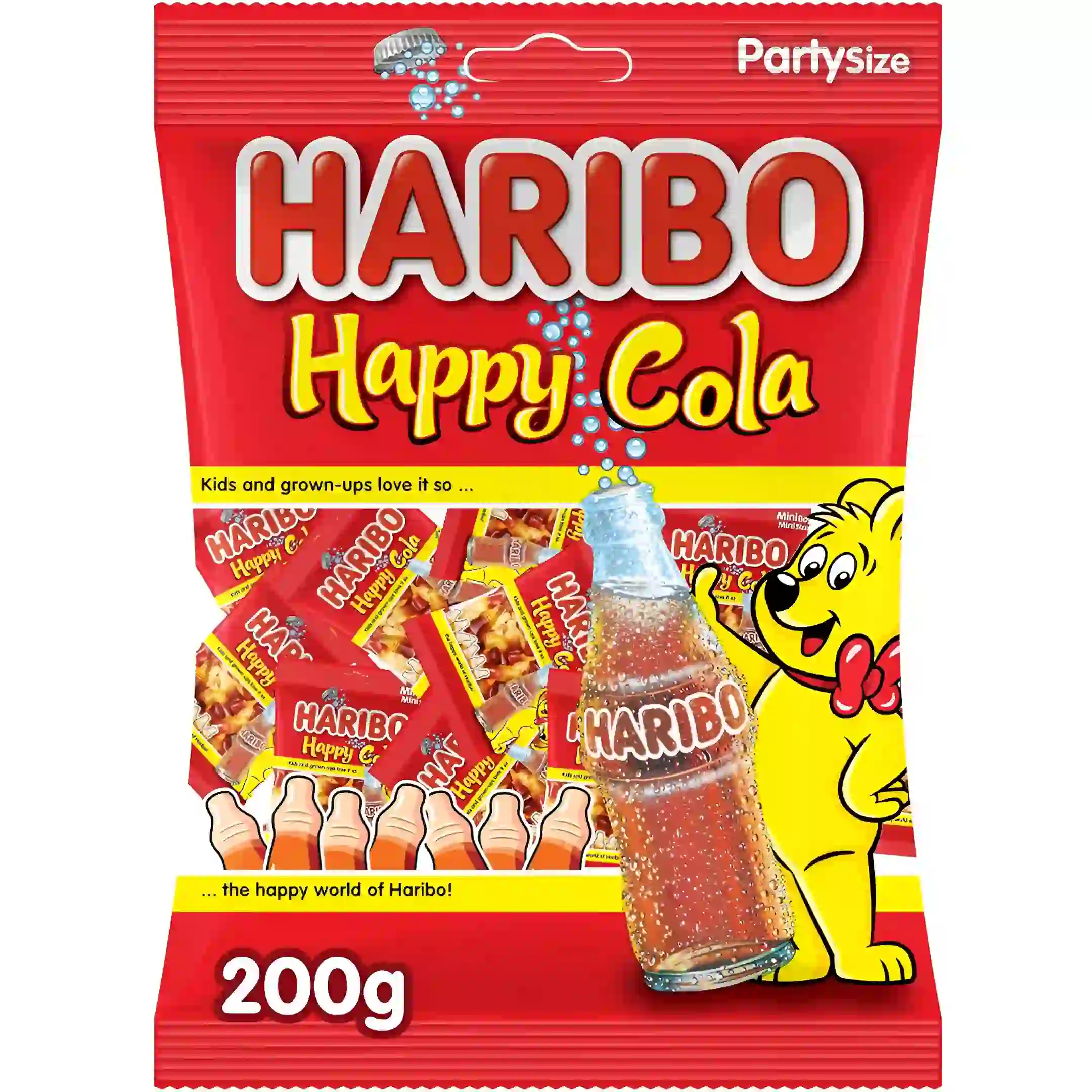 پاستیل هاریبو با طعم نوشابه Haribo Happy Cola وزن 200 گرم