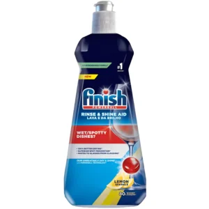 مایع جلادهنده و براق کننده ظرفشویی فینیش با رایحه لیمو Finish RINSE & SHINE AID حجم 400 میل