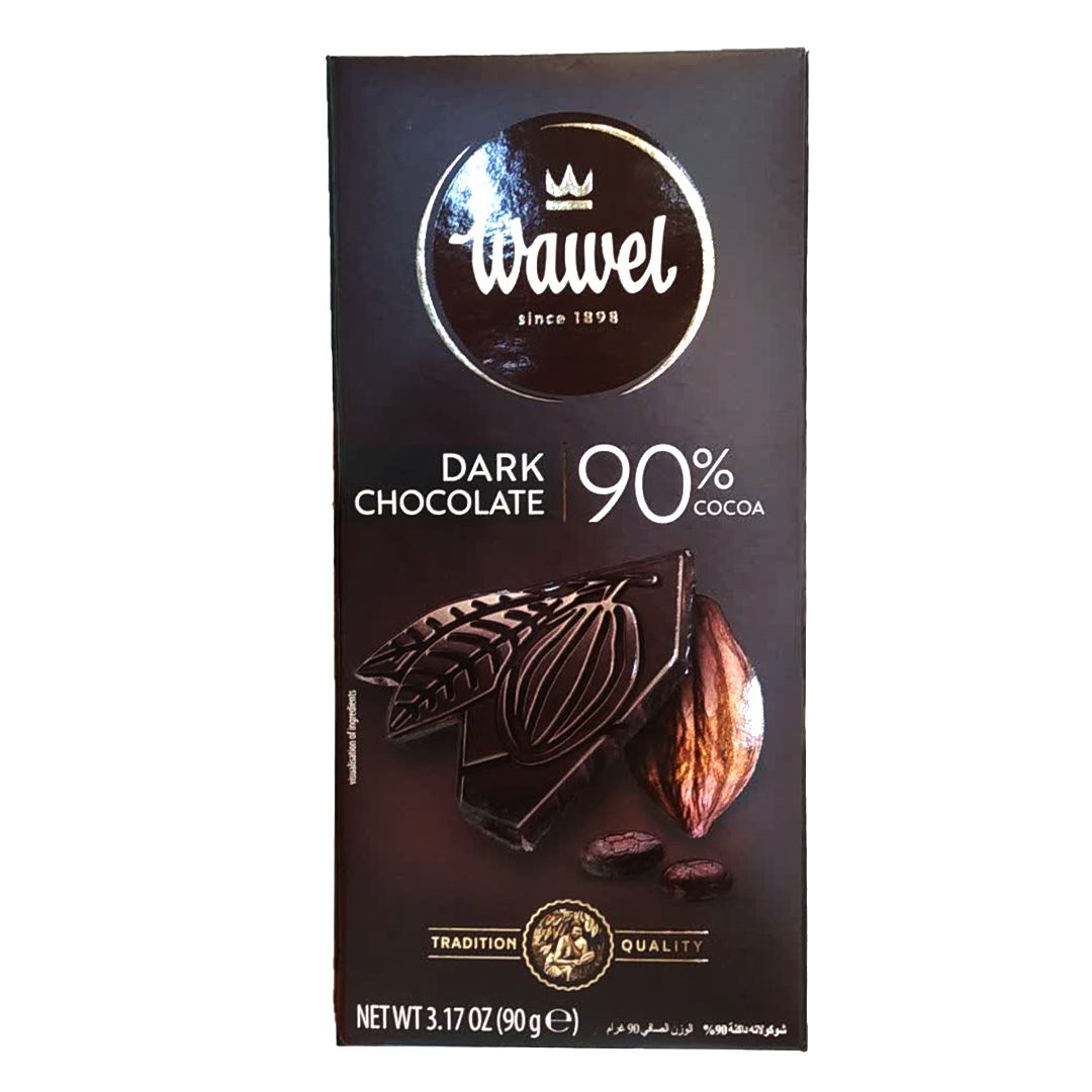 شکلات تخته ای واول با طعم تلخ 90 درصد Wawel Dark Chocolate وزن 90 گرم