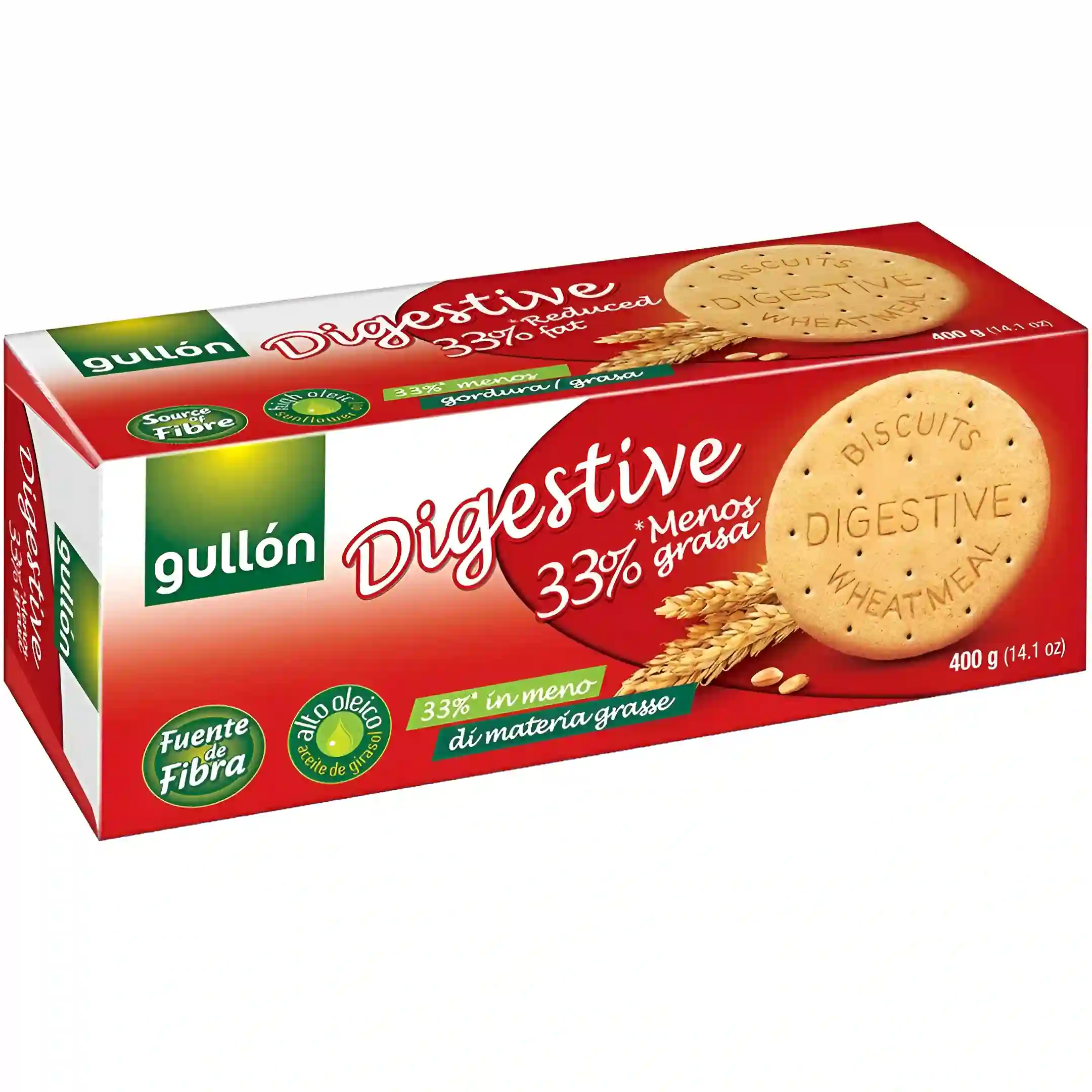 بیسکوئیت رژیمی کم چرب دایجستیو گولون Gullon Digestive وزن 400 گرم