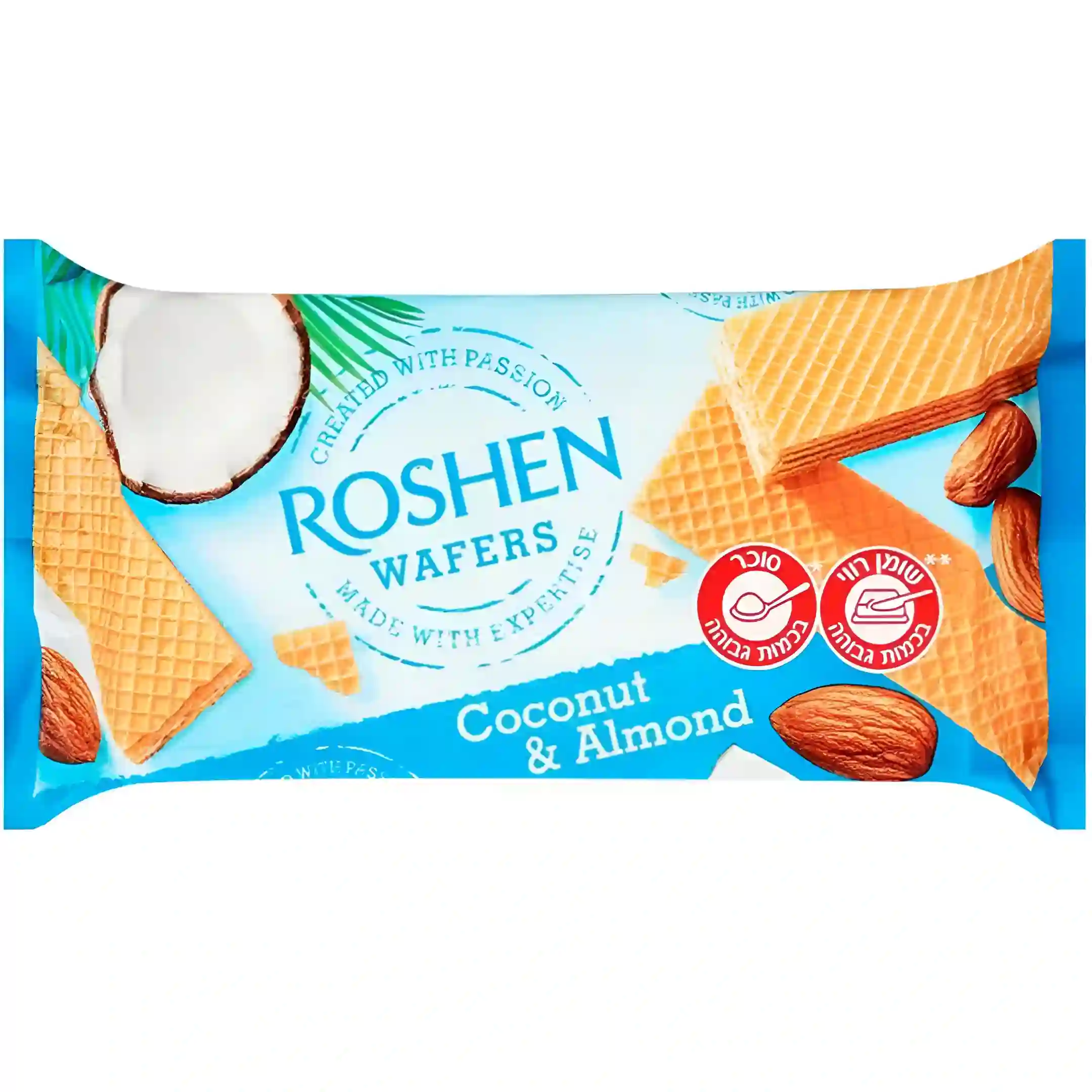 ویفر روشن با کرم بادام و نارگیلی Roshen...