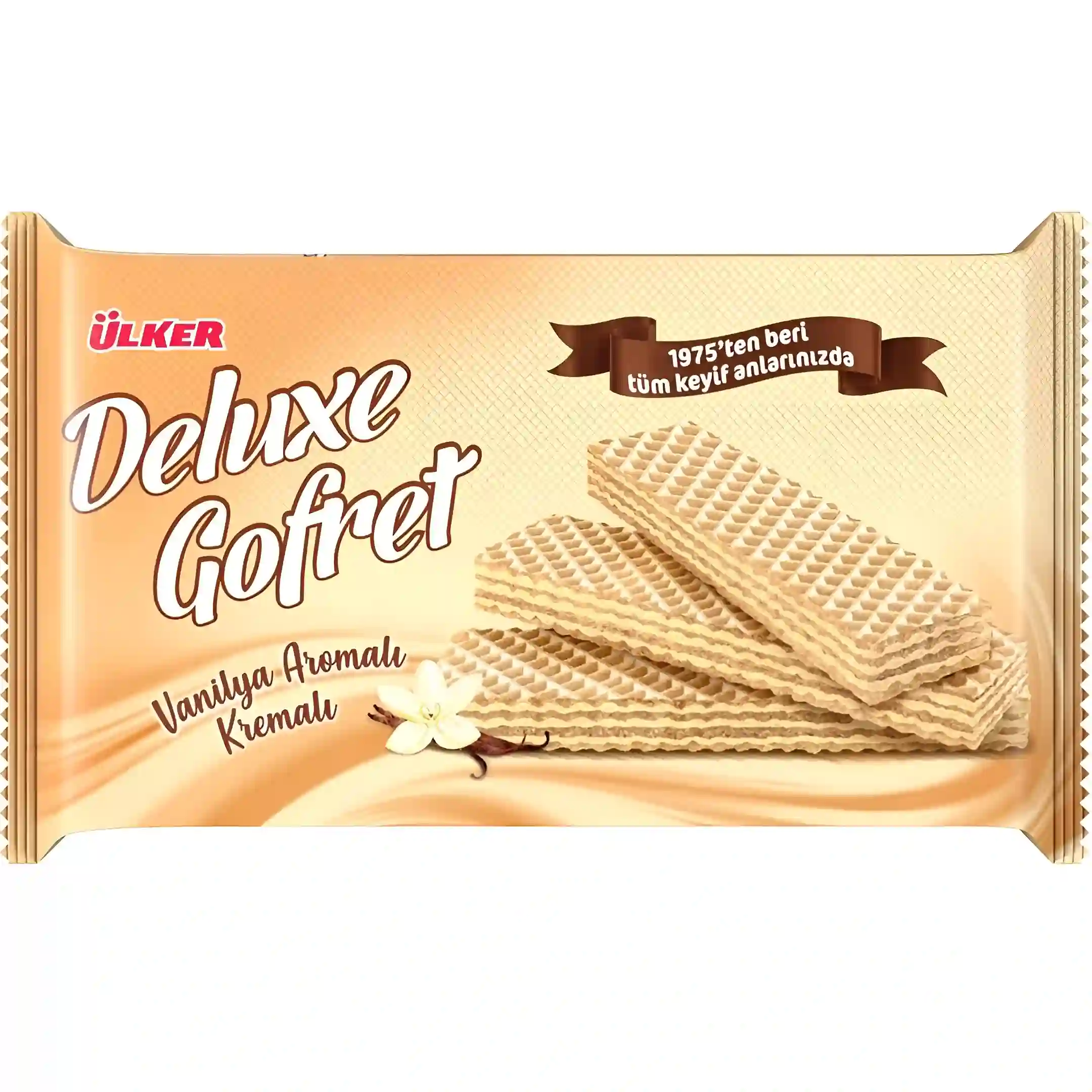 ویفر دلوکس اولکر با کرم وانیلی Ulker Deluxe Gofret Vanilya وزن 220 گرم