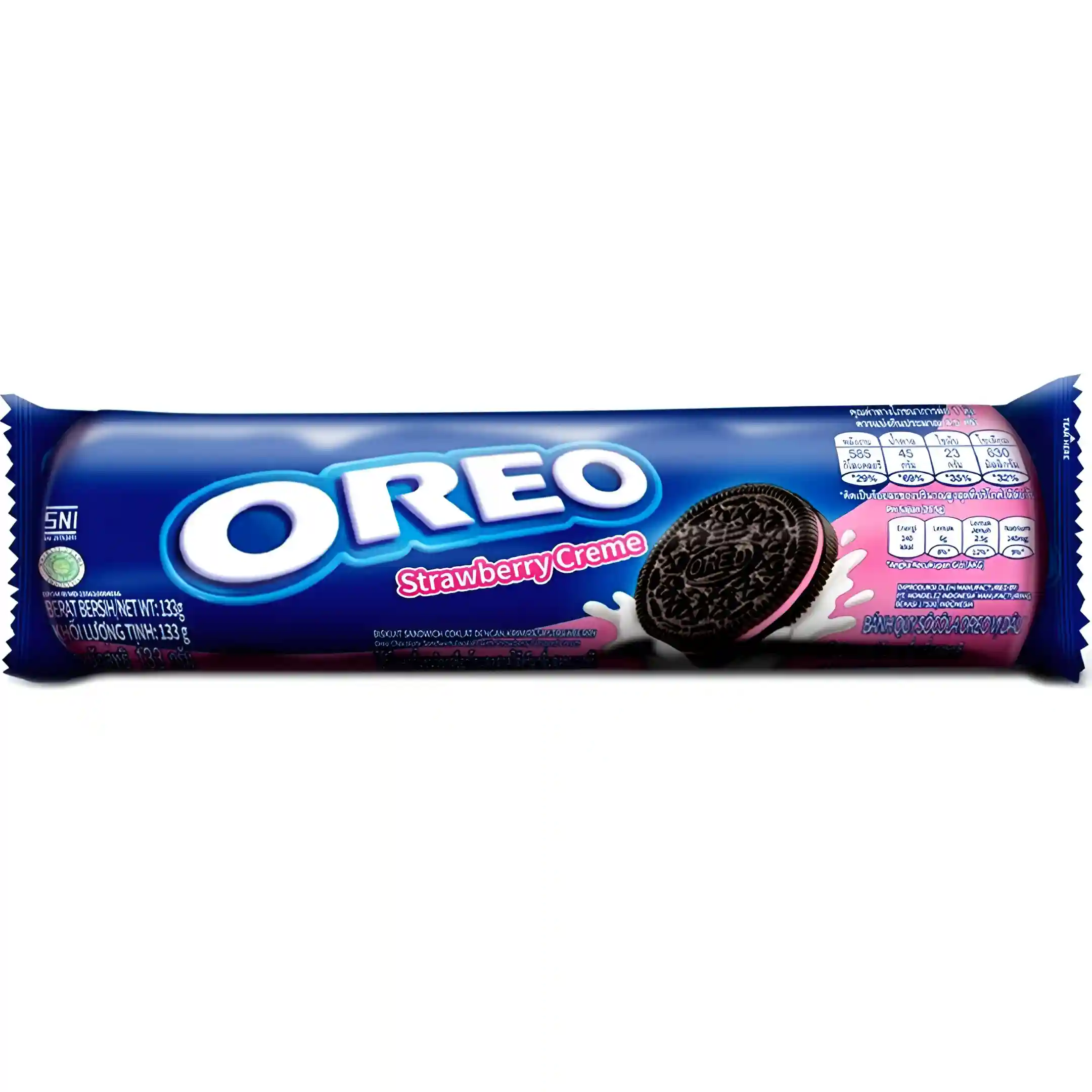 بیسکویت اورئو با کرم توت فرنگی Oreo Strawberry Creme وزن 119 گرم
