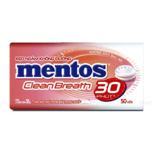 قرص خوشبو کننده دهان منتوس با طعم هلو Mentos Clean Breath وزن 35 گرم