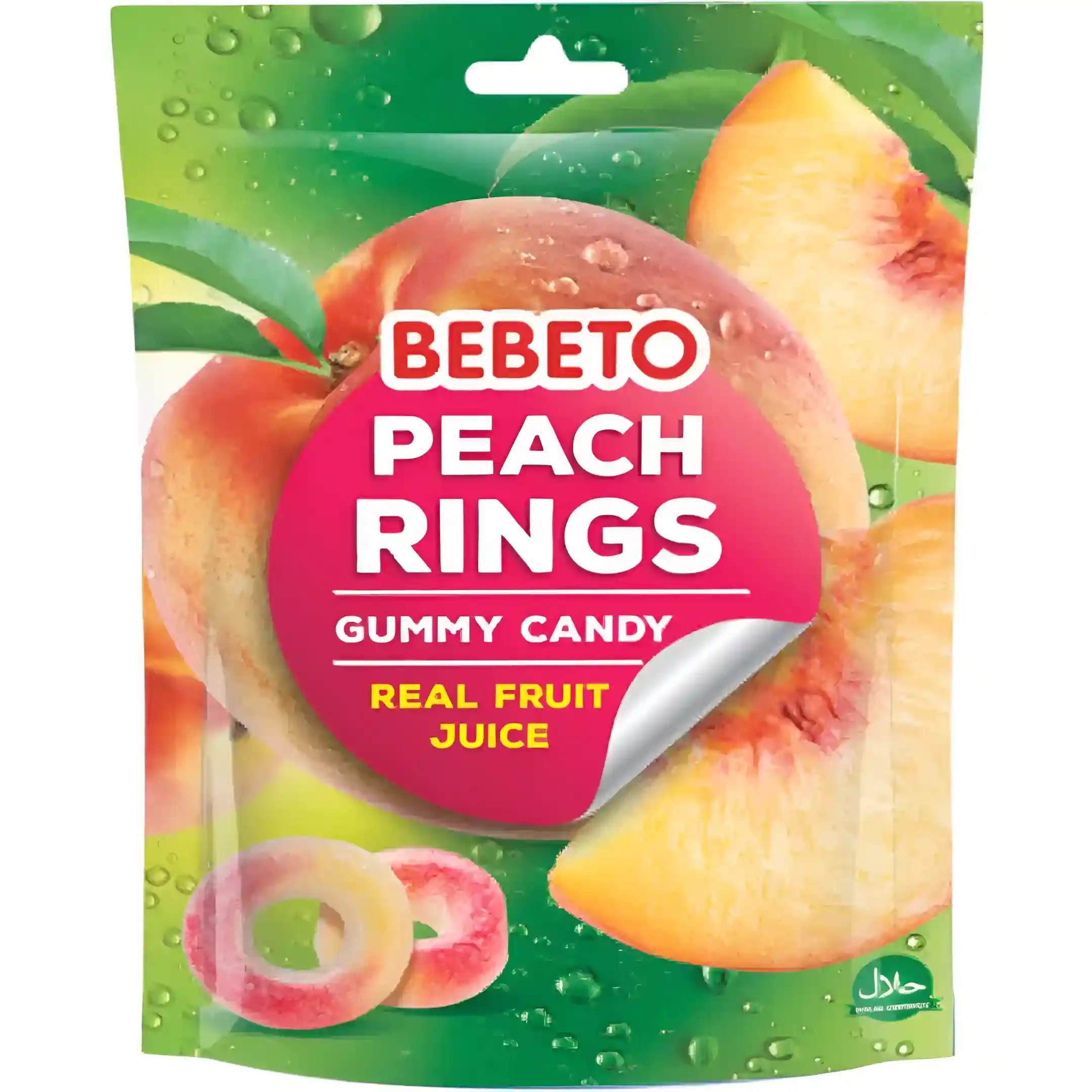 پاستیل ببتو مدل حلقه هلو Bebeto Peach Rings...
