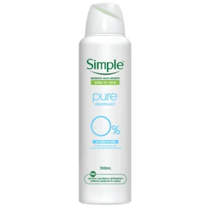 اسپری دئودورانت بدون آلومینیوم سیمپل پیور Simple Pure حجم 250 میل