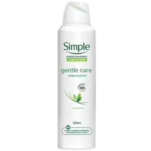 اسپری دئودورانت بدون الکل سیمپل جنتل کر Simple Gentle Care حجم 250 میل