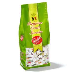آبنبات میوه ای بلژیکی ترفین با مغز ژله ای در چهار طعم Trefin Belgian Fruit Sweets وزن 1000 گرم