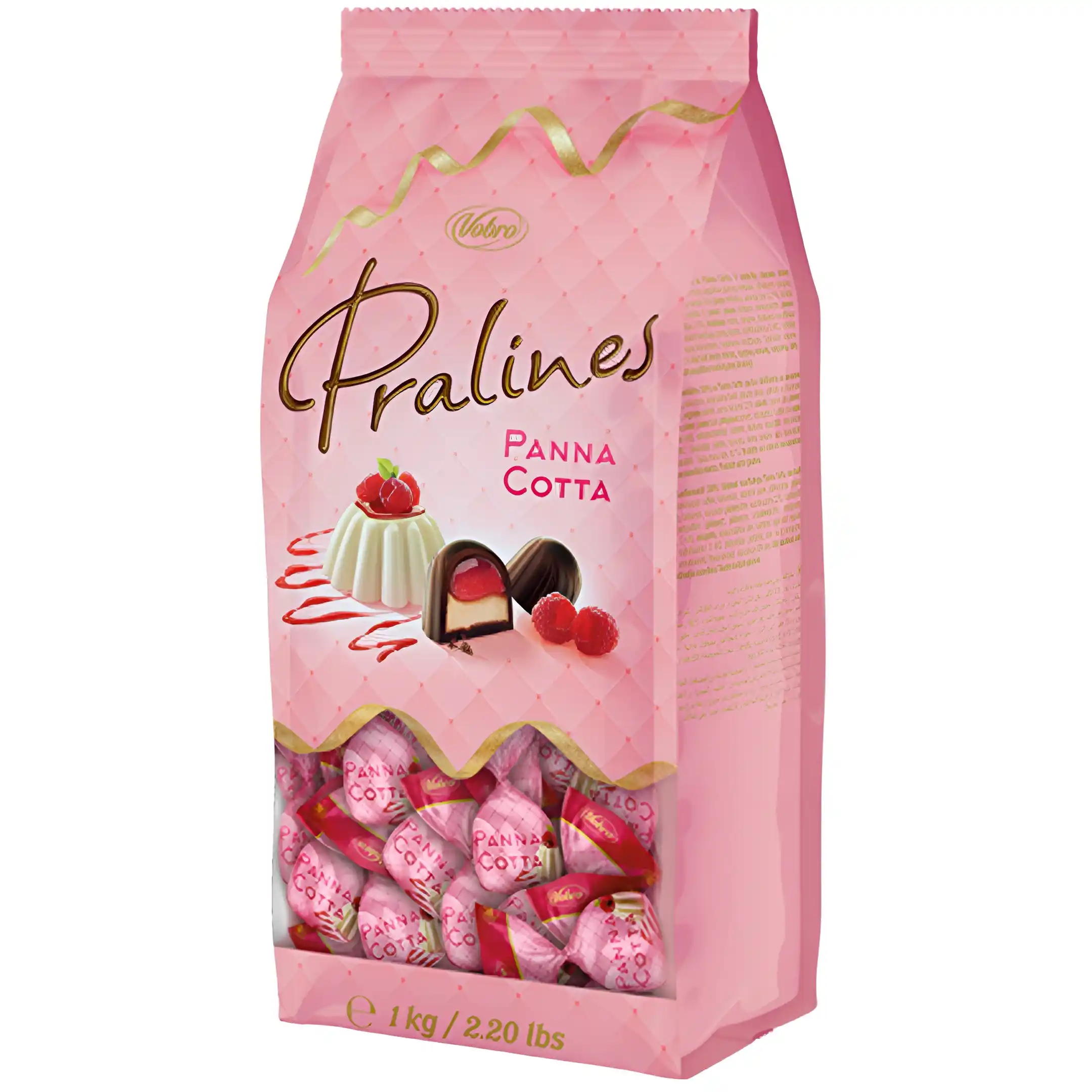 شکلات پرالینز وبرو با مغز پاناکوتا Vobro Pralines...