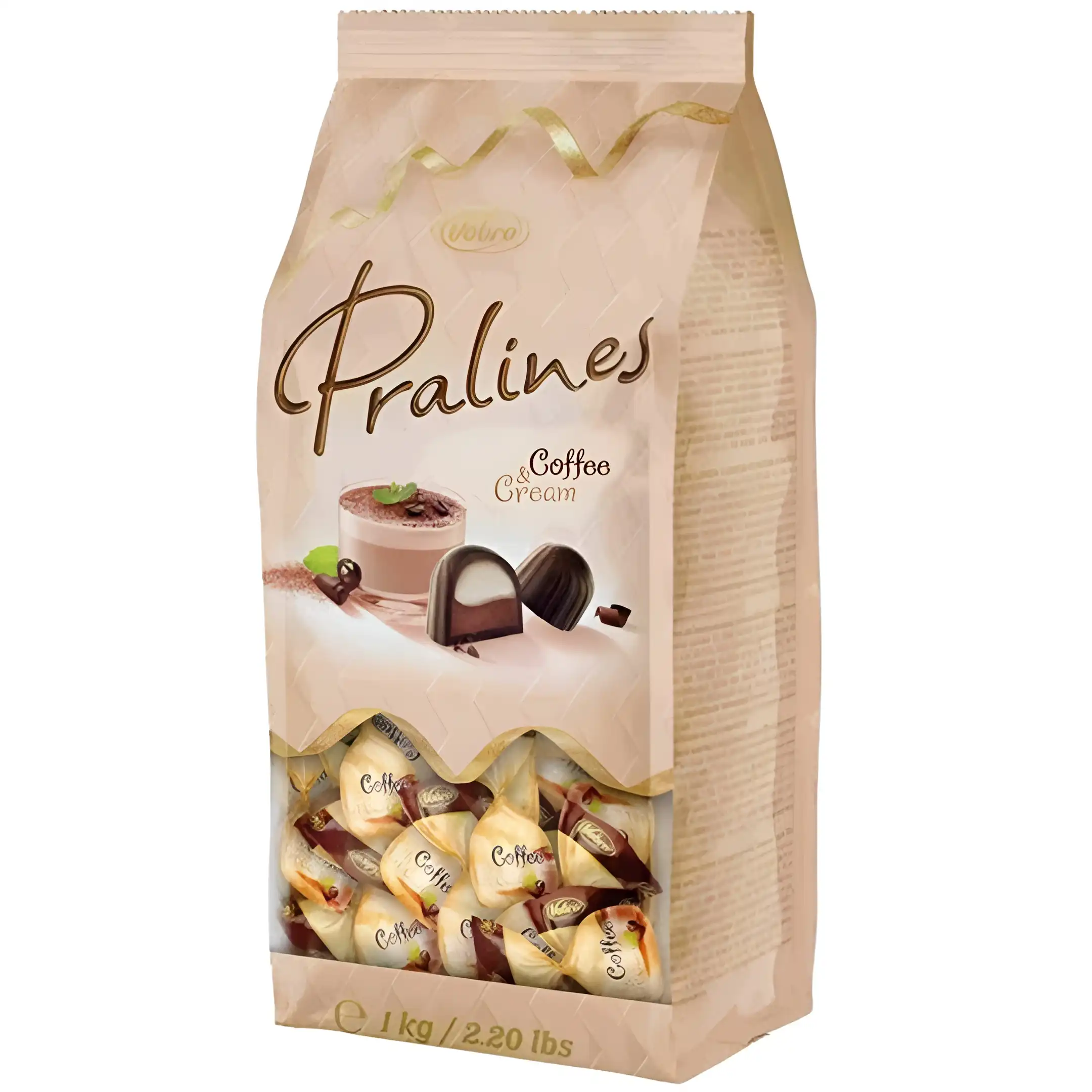 شکلات پرالینز وبرو با مغز کرم و قهوه...