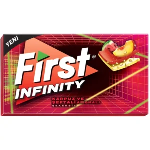 آدامس 60 دقیقه فرست اینفینیتی با طعم هلو و هندوانه First Infinity وزن 27 گرم