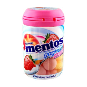آبنبات دراژه طعم توت فرنگی و ماست منتوس Mentos Yoghurt وزن 90 گرم