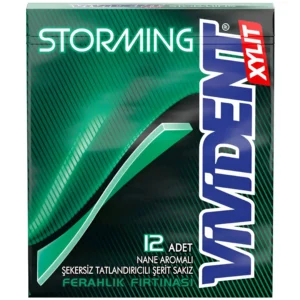 آدامس بدون شکر استورمینگ ویویدنت با طعم نعنا بسته 12 عددی Vivident Storming وزن 33 گرم