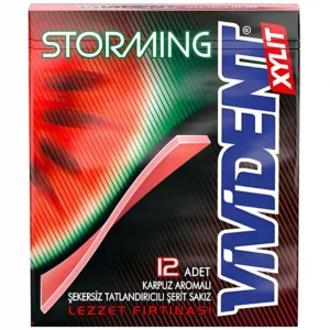 آدامس بدون شکر استورمینگ ویویدنت با طعم هندوانه بسته 12 عددی Vivident Storming وزن 33 گرم