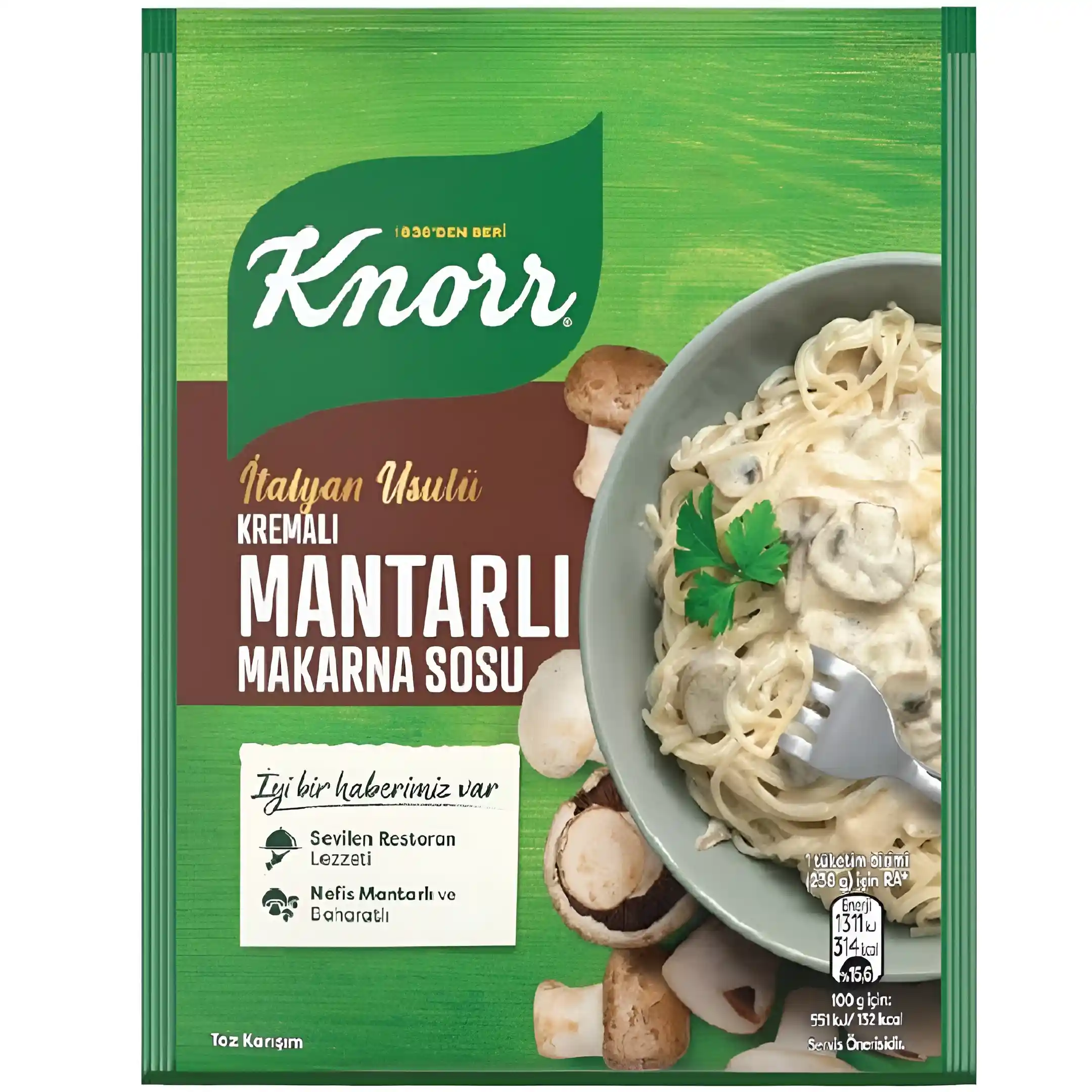 سس ماکارونی قارچ و خامه کنور Knorr Kremalı...