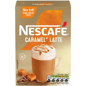 پودر قهوه فوری نسکافه لته با طعم کارامل Nescafe Caramel Latte وزن 18 گرم