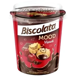 کوکی بسیکولاتا مود با مغز شکلات آلبالو Biscolata Mood Cookies وزن 125 گرم