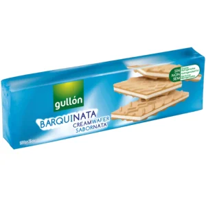 ویفر رژیمی گولون با کرم خامه ای Gullon Barquinata Cream وزن 150 گرم