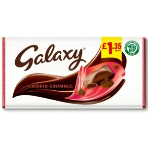 شکلات گلکسی با تکه های کوکی خورد شده Galaxy Cookie Crumble وزن 135 گرم