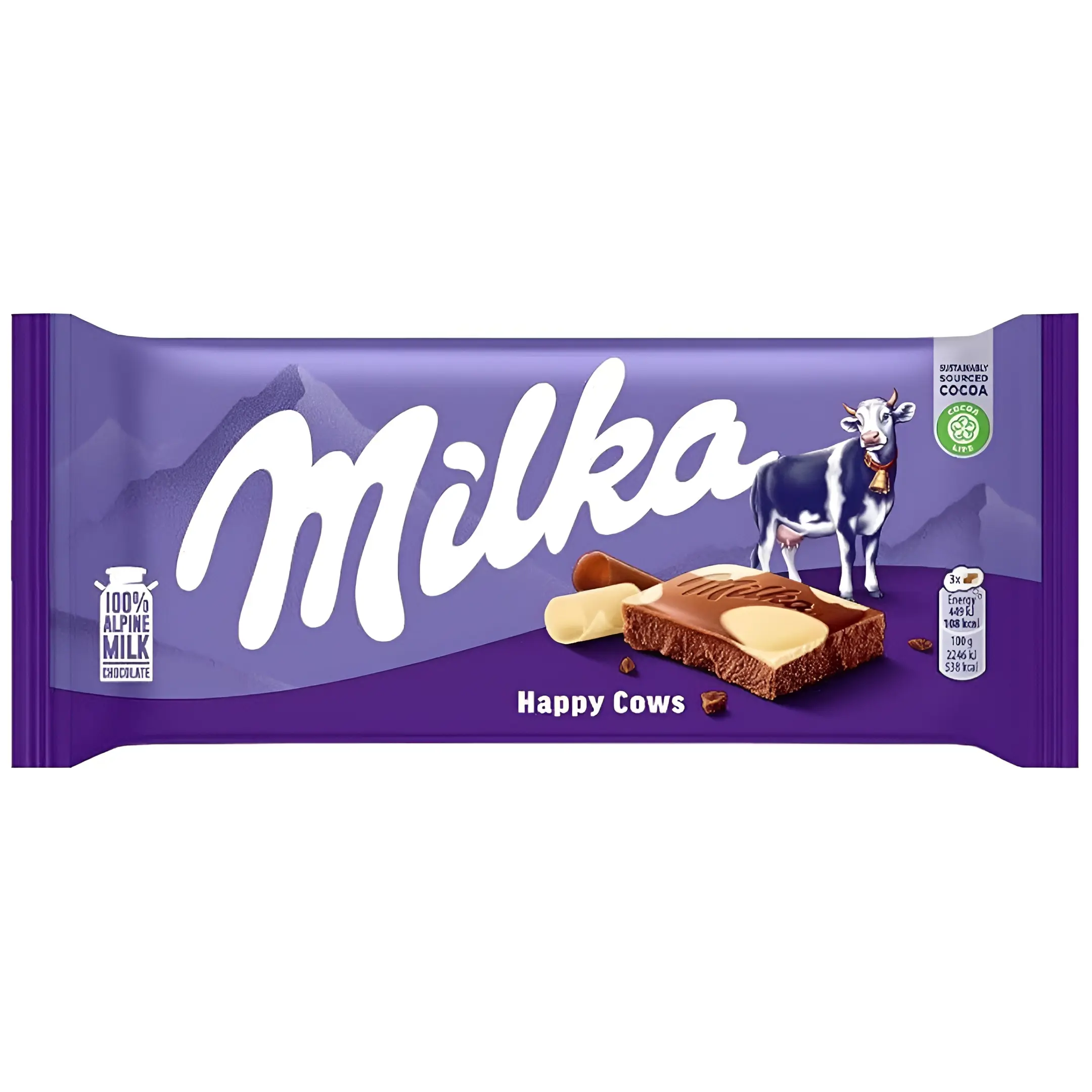 شکلات میلکا سفید شیری Milka Happy Cows وزن...