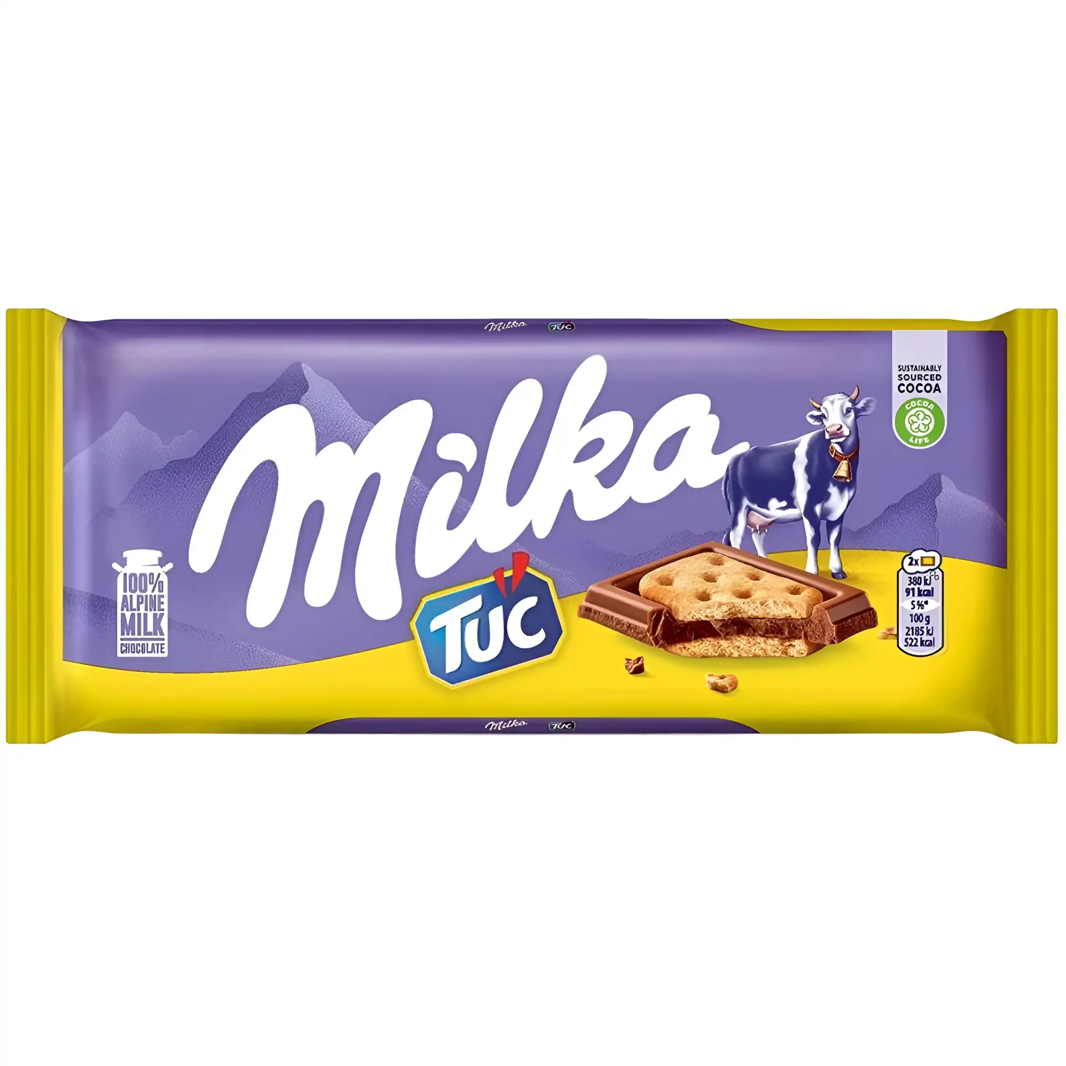 شکلات میلکا بیسکویتی Milka Tuc وزن 100 گرم