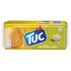 بیسکوییت کراکر توک با طعم خامه ترش و پیاز Tuc Crackers Sour Cream & Onion وزن 100 گرم