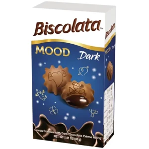بیسکوییت مغزدار بیسکولاتا مود با کرم شکلات تلخ Biscolata Mood وزن 40 گرم