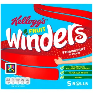 رول اسنک میوه ای کلوگز ویندرز با طعم توت فرنگی Kellogg's Winders Strawberry وزن 85 گرم