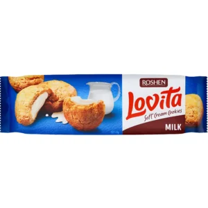 کوکی لاویتا روشن با مغز کرم شیری Roshen Lovita Milk وزن ۱۲۷ گرم